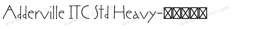 Adderville ITC Std Heavy字体转换